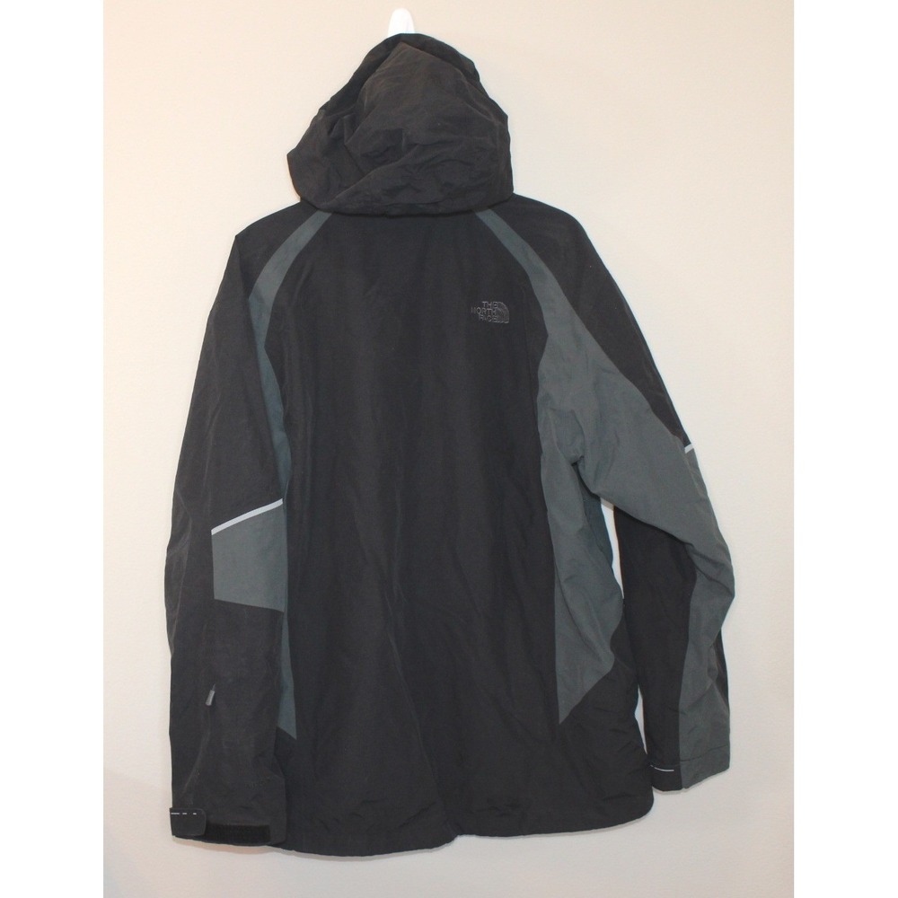 The North Face ski jacket men's Large black grey hooded vented - Picture 5 of 11